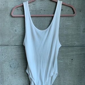 Urban outfitters white ribbed bodysuit